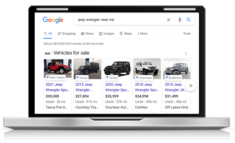 Google Vehicle Listing Ads